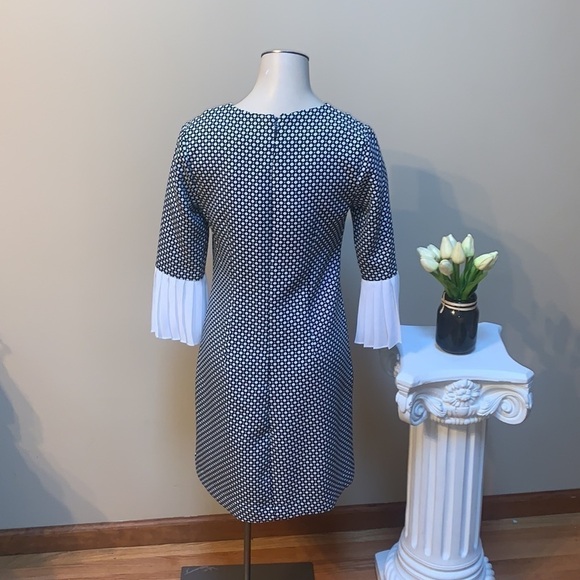 Ny&co Ruffle Sleeve Navy Shift Dress Size XS - Picture 5 of 8